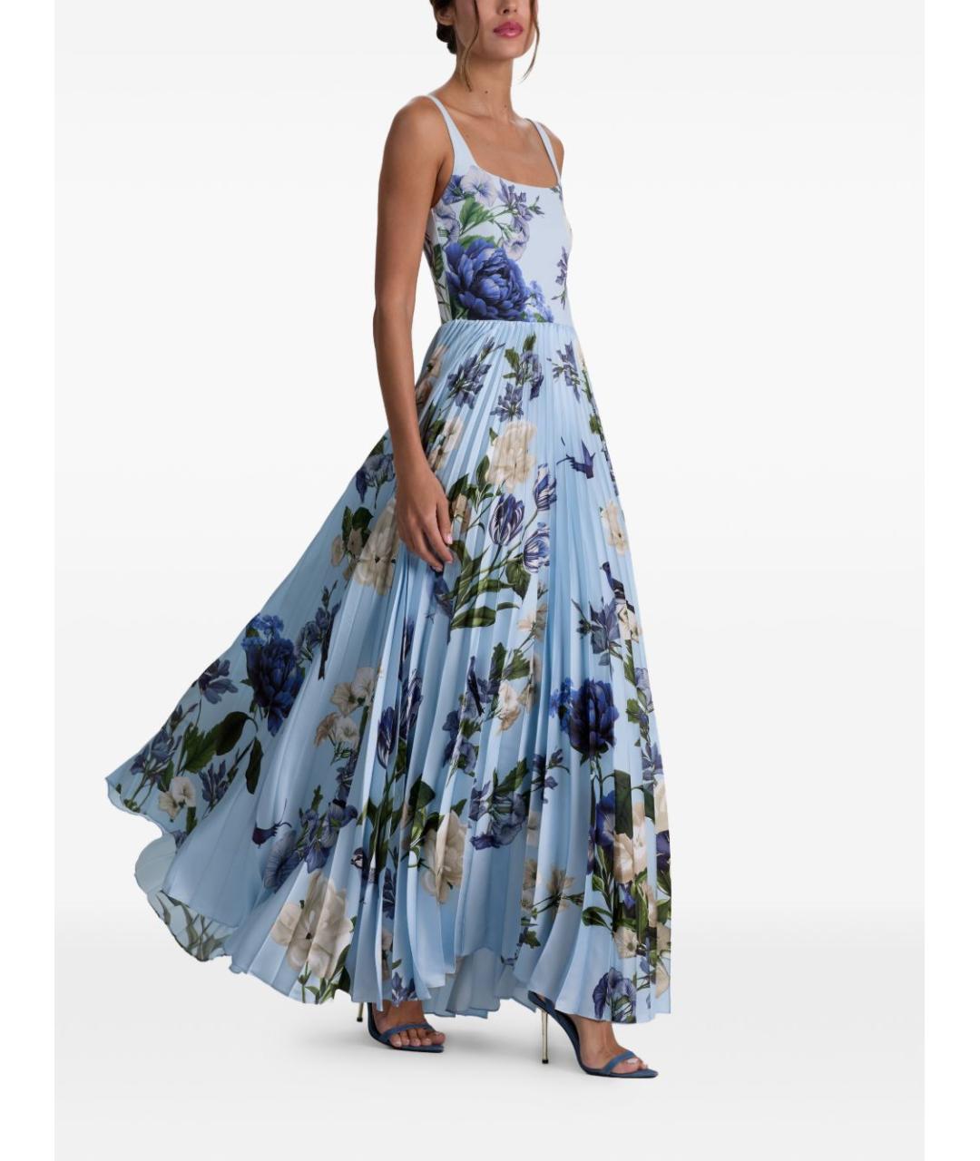 ALICE+OLIVIA Голубое полиэстеровое платье, фото 4