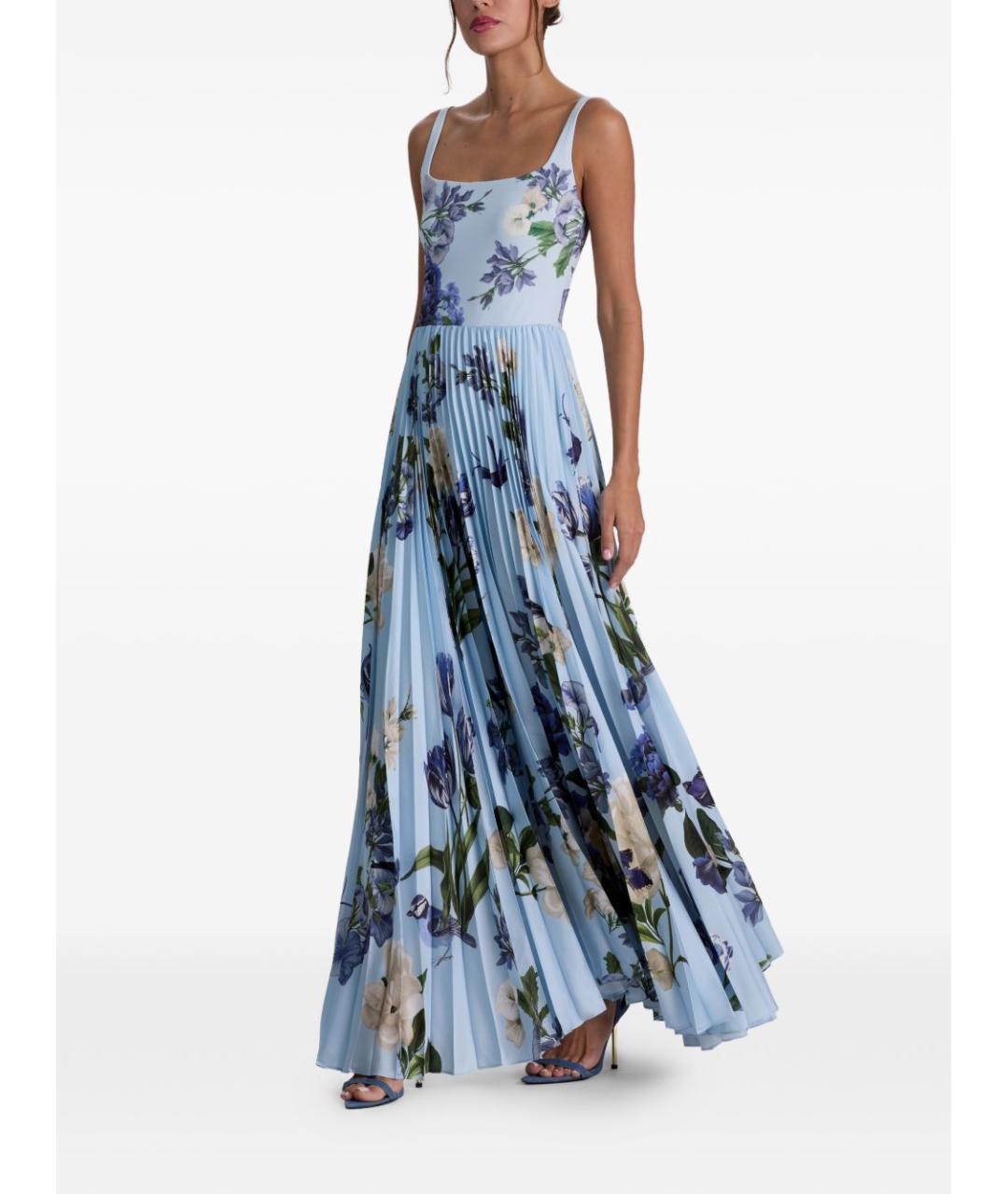 ALICE+OLIVIA Голубое полиэстеровое платье, фото 6