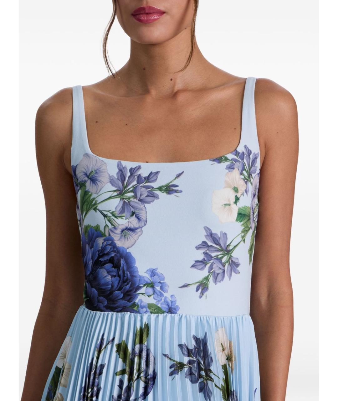 ALICE+OLIVIA Голубое полиэстеровое платье, фото 5
