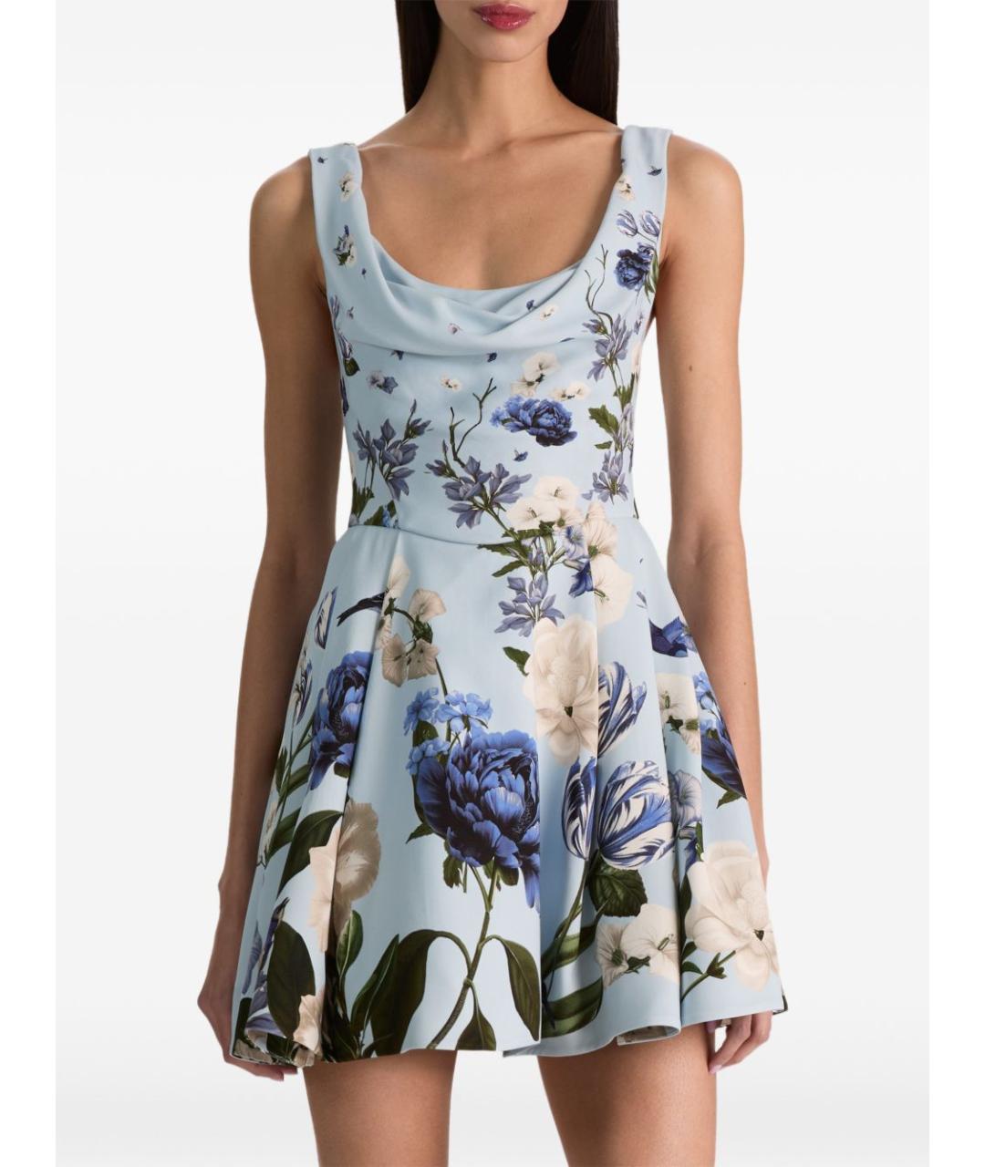 ALICE+OLIVIA Голубое коктейльное платье, фото 4