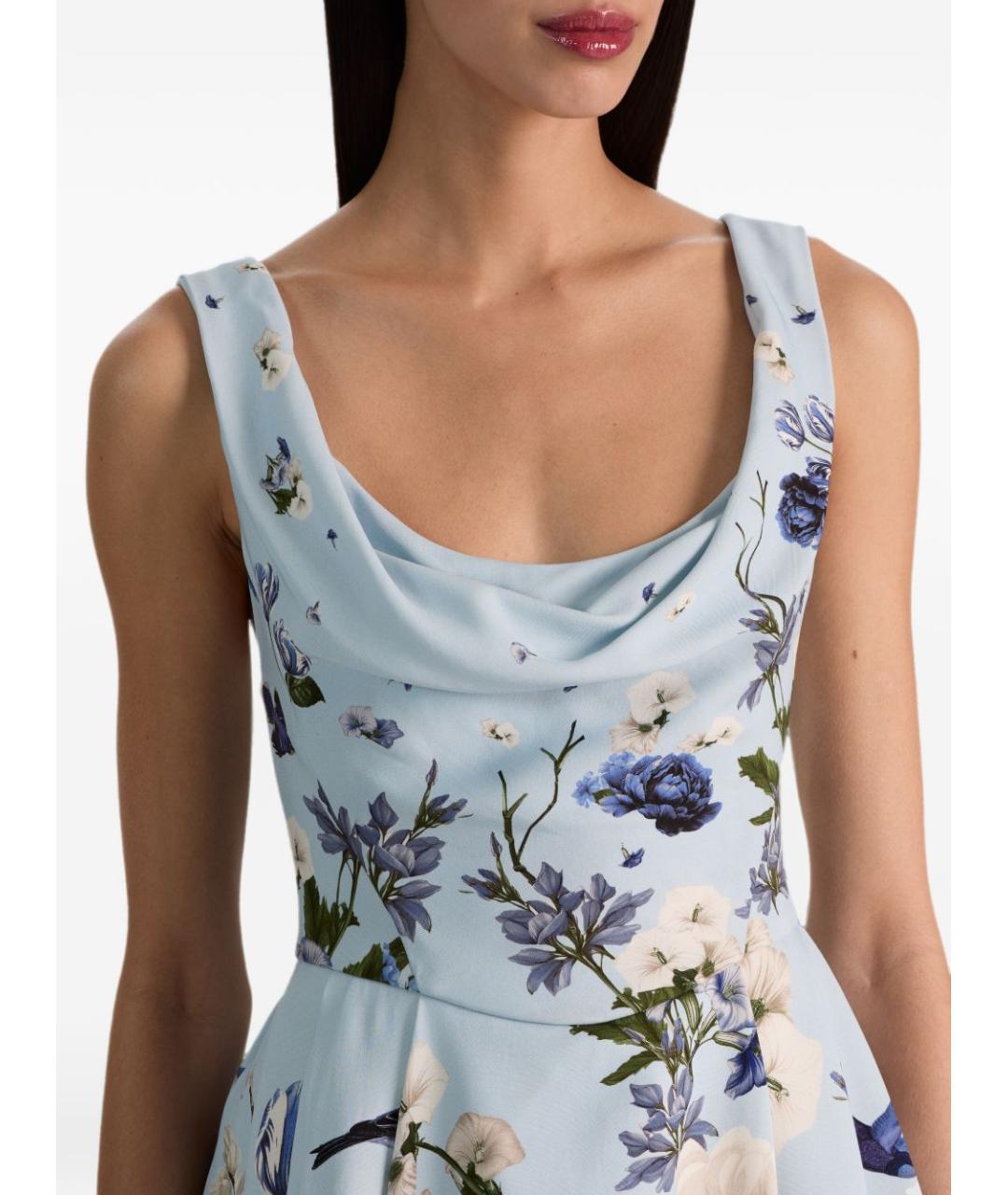 ALICE+OLIVIA Голубое коктейльное платье, фото 5