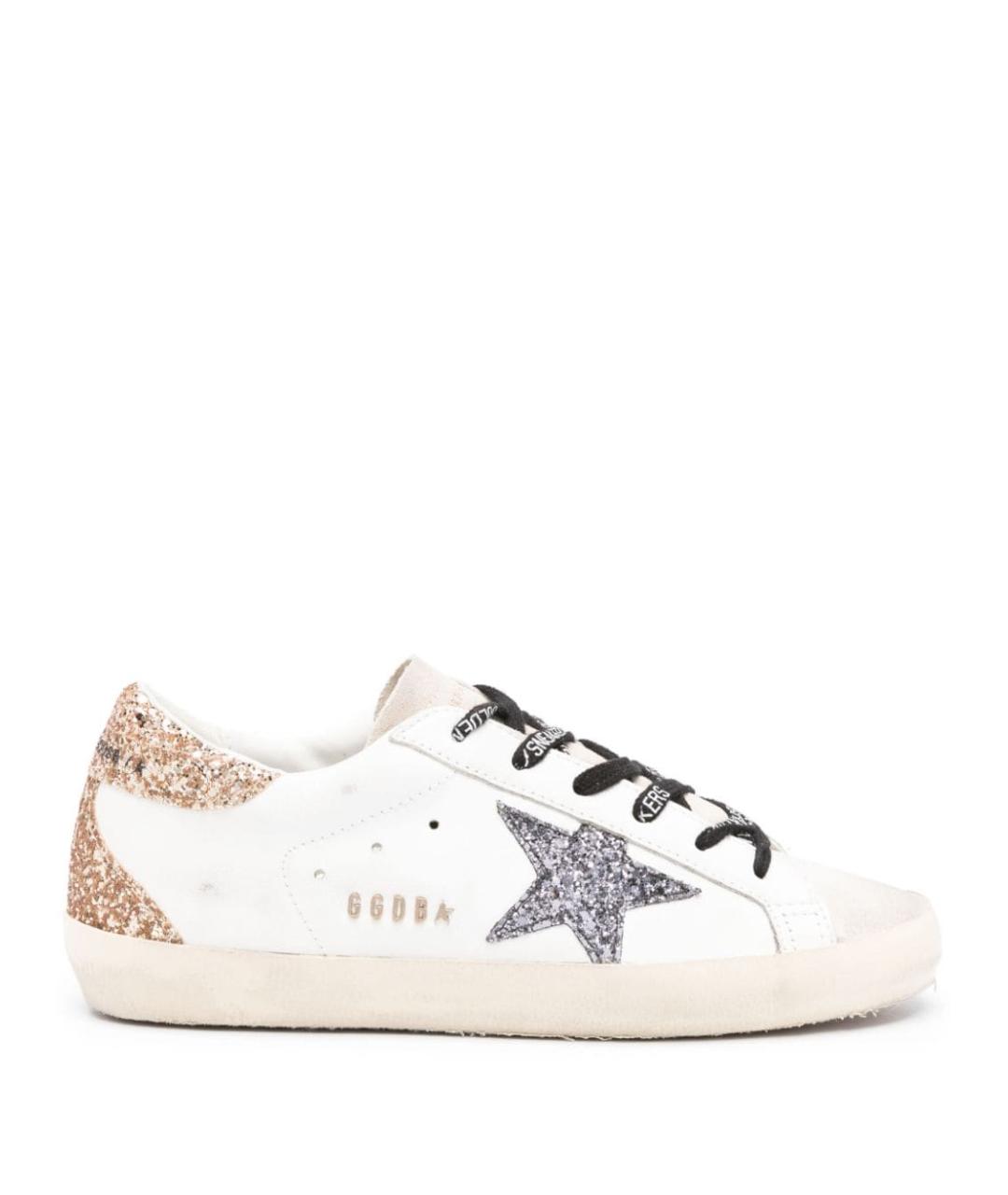 GOLDEN GOOSE Белые кожаные кеды, фото 1