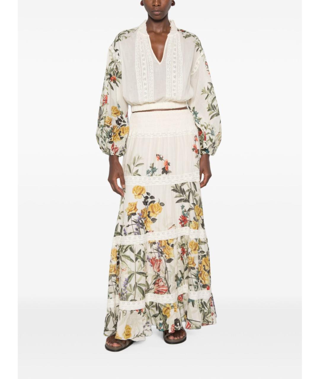 ALICE+OLIVIA Бежевая хлопковая рубашка, фото 4