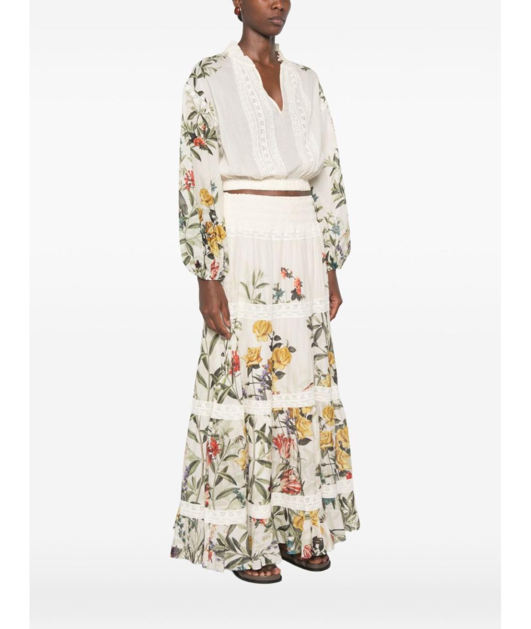 ALICE+OLIVIA Бежевая хлопковая рубашка, фото 3