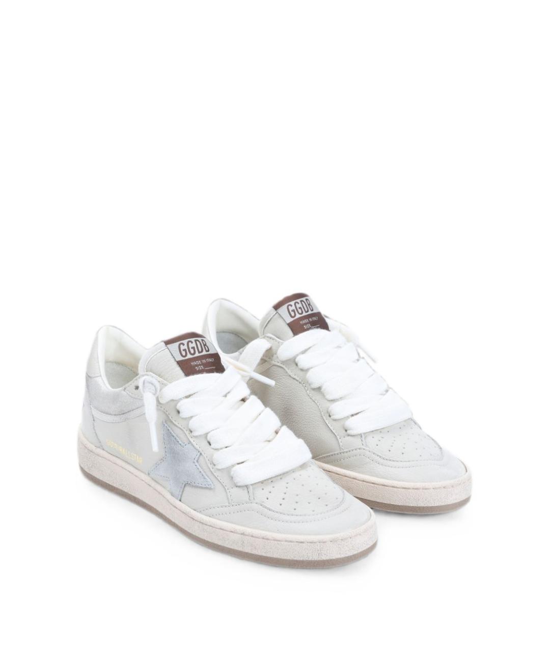 GOLDEN GOOSE Белые кожаные кеды, фото 4