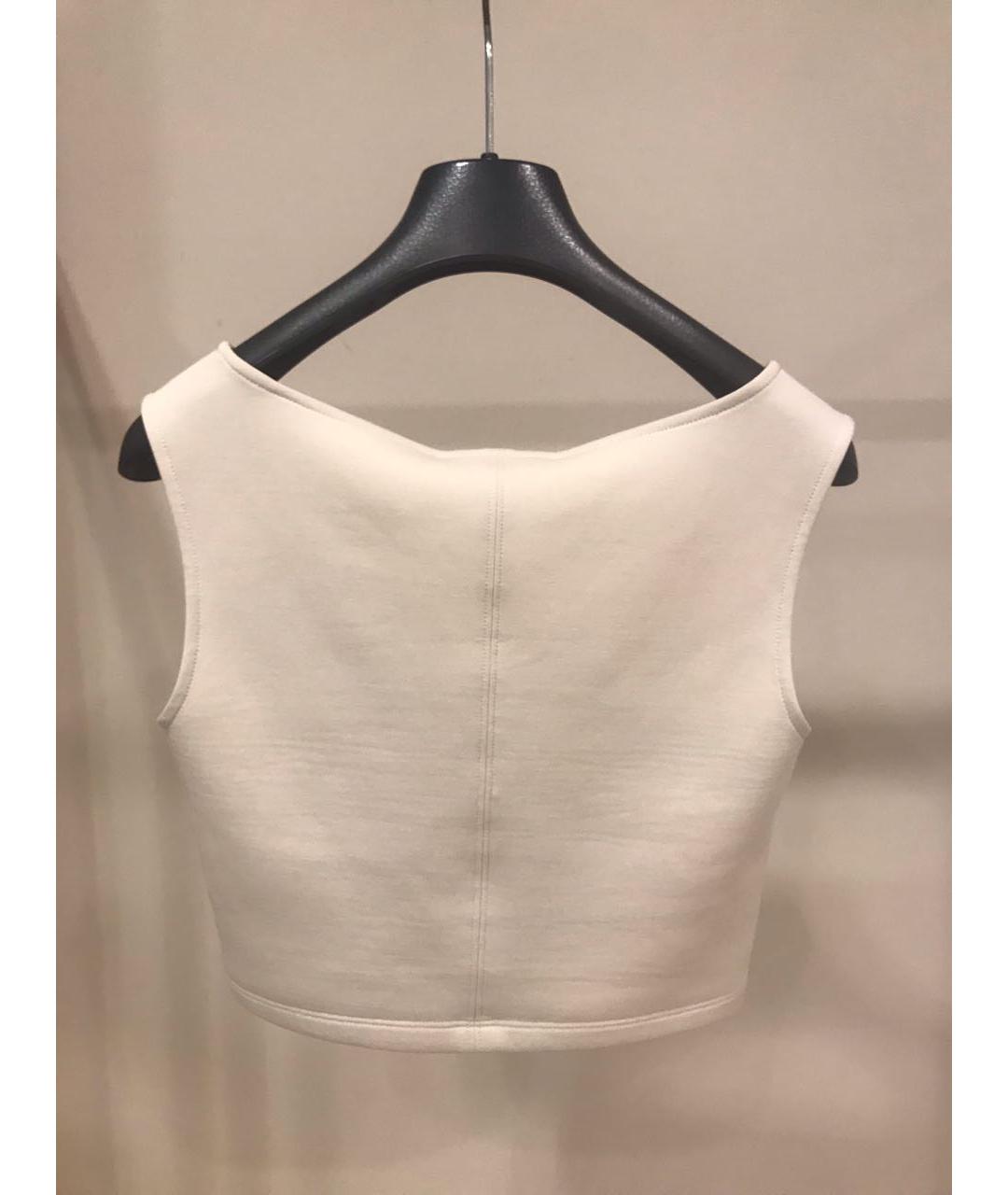 'S MAX MARA Белая хлопковая майка, фото 2