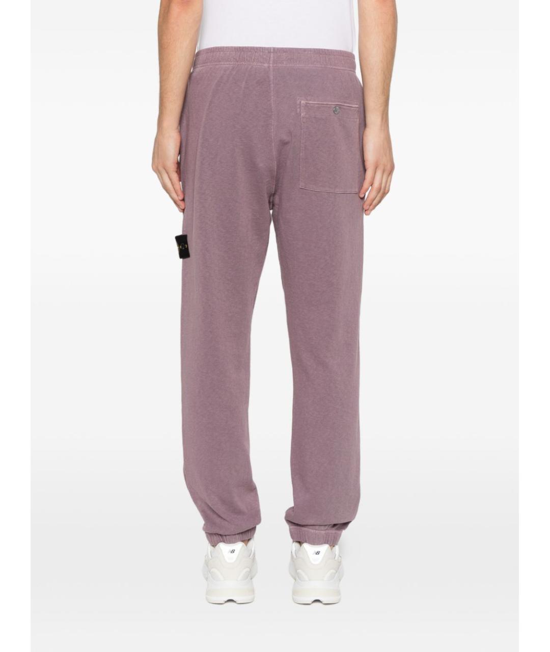 STONE ISLAND Фиолетовые хлопковые повседневные брюки, фото 3