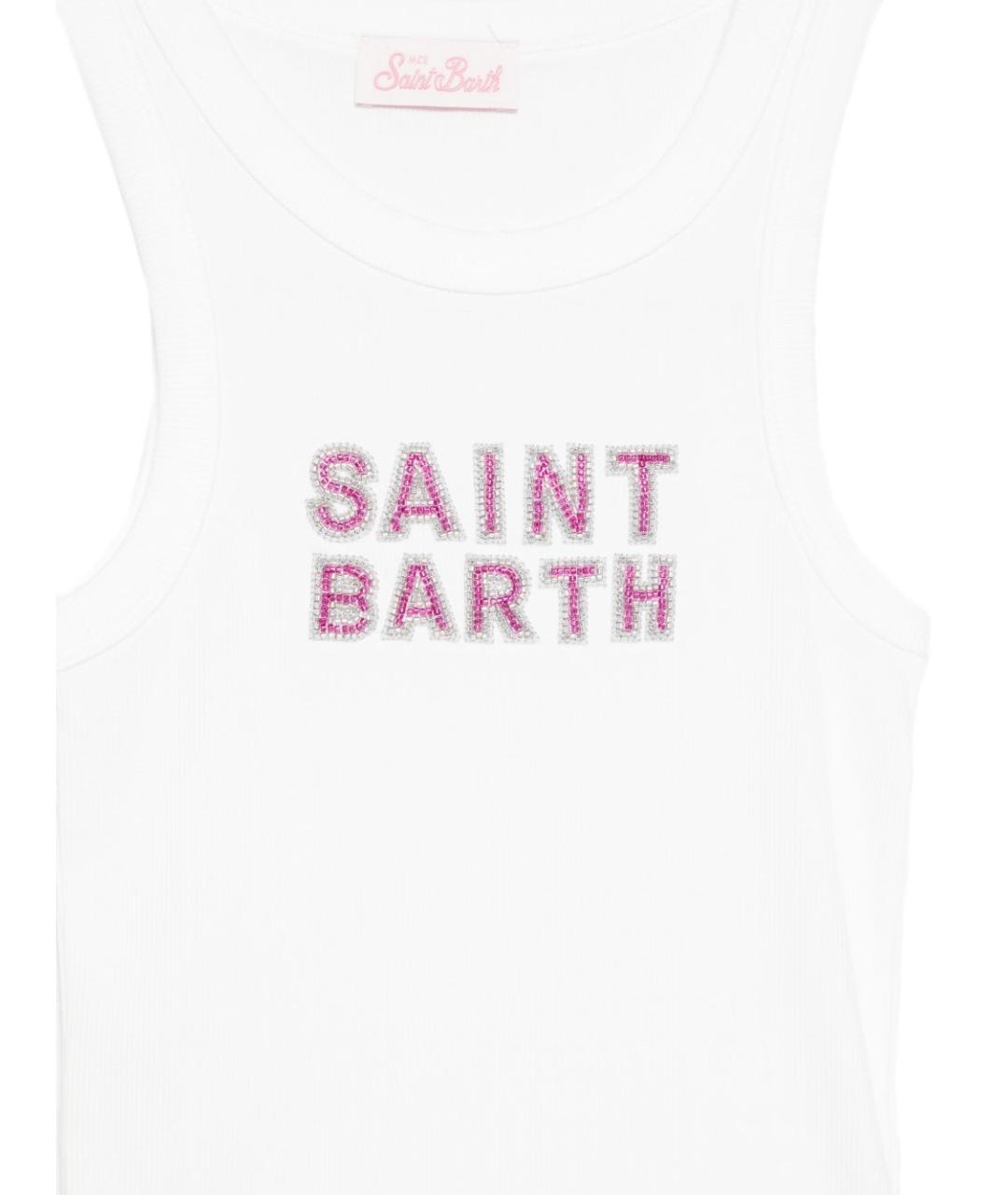 MC2 SAINT BARTH Белая хлопковая майка, фото 3