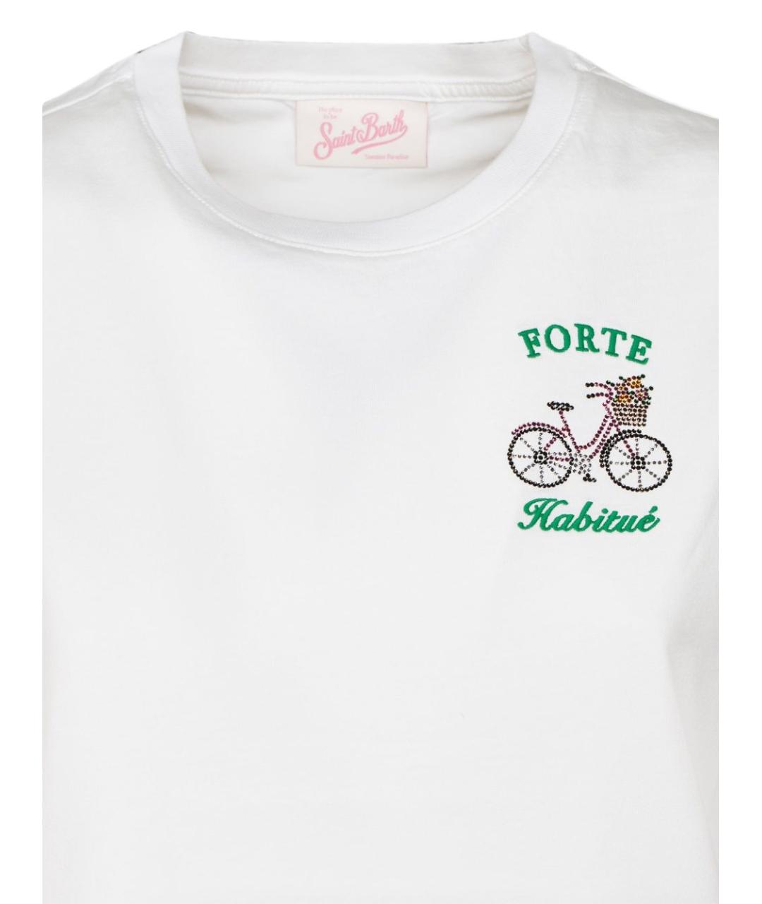MC2 SAINT BARTH Белая хлопковая футболка, фото 2