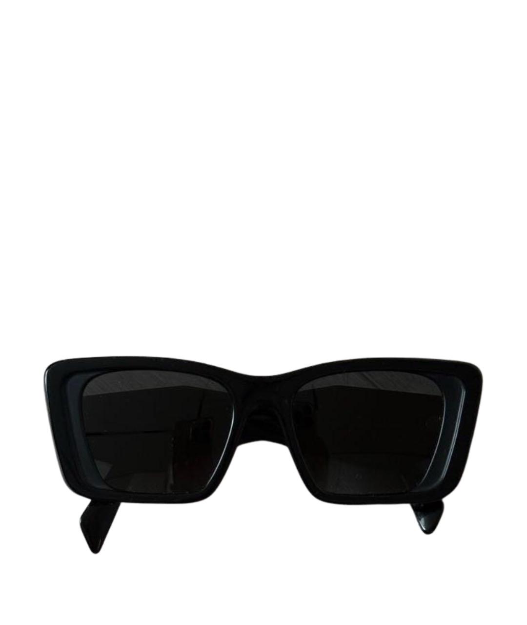 PRADA Черные пластиковые солнцезащитные очки, фото 1
