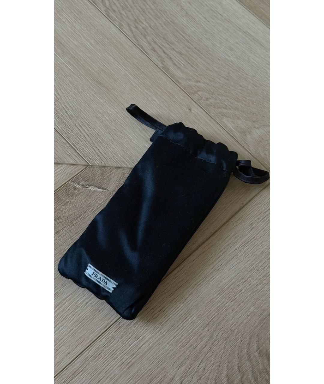 PRADA Черные пластиковые солнцезащитные очки, фото 4