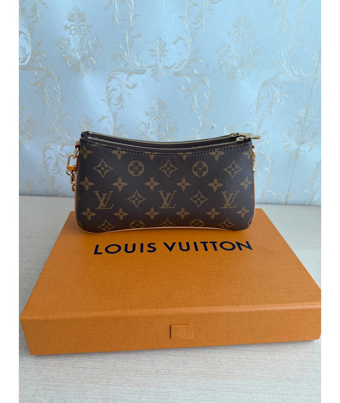 LOUIS VUITTON Коричневая сумка с короткими ручками, фото 3