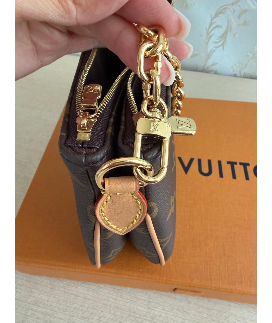 LOUIS VUITTON Коричневая сумка с короткими ручками, фото 5