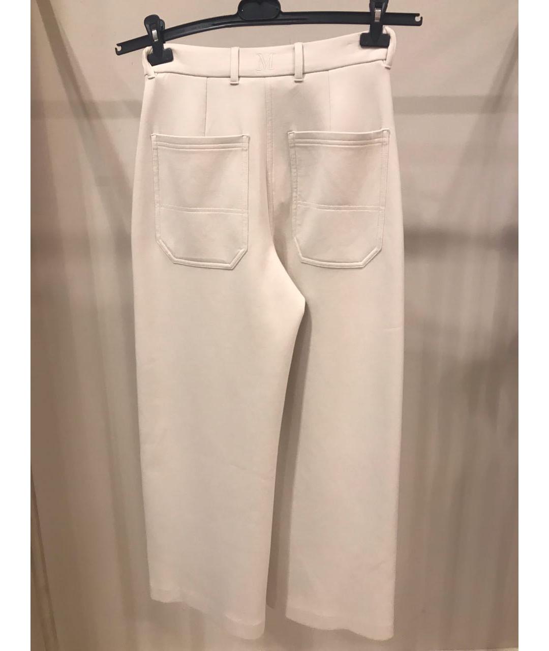 'S MAX MARA Белые хлопковые брюки широкие, фото 2