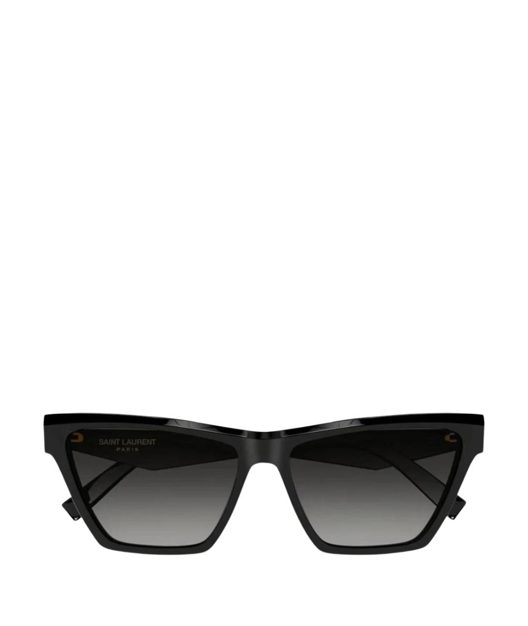 SAINT LAURENT Черные пластиковые солнцезащитные очки, фото 1