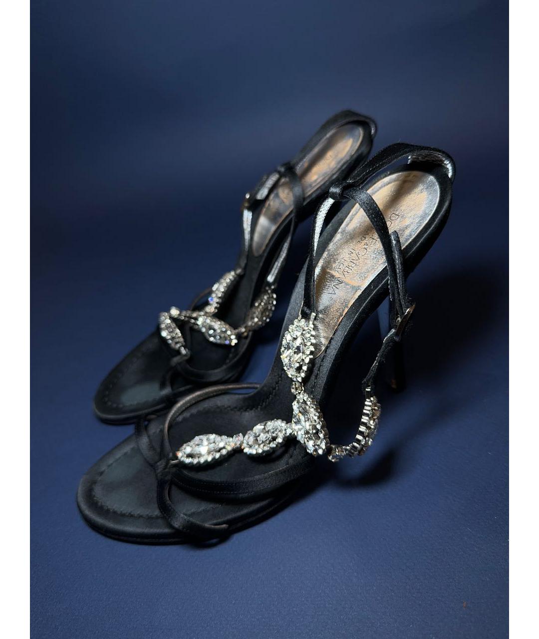 DOLCE&GABBANA Черные босоножки, фото 2