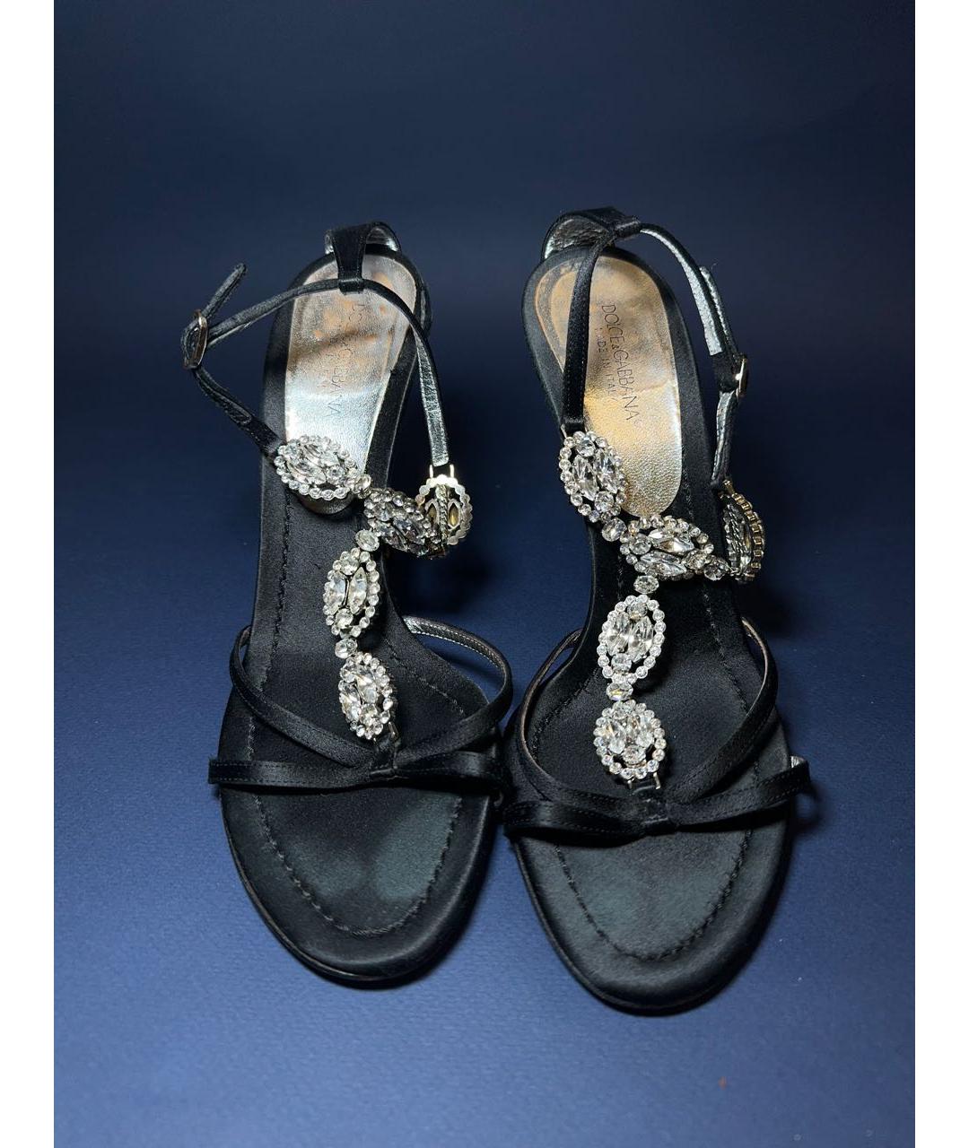 DOLCE&GABBANA Черные босоножки, фото 3
