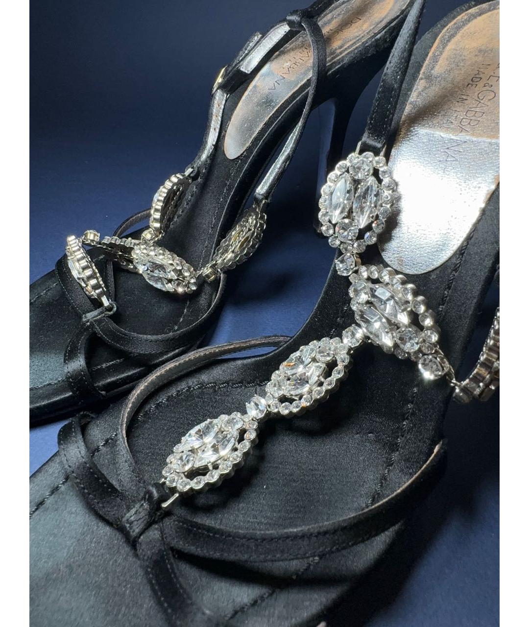 DOLCE&GABBANA Черные босоножки, фото 5