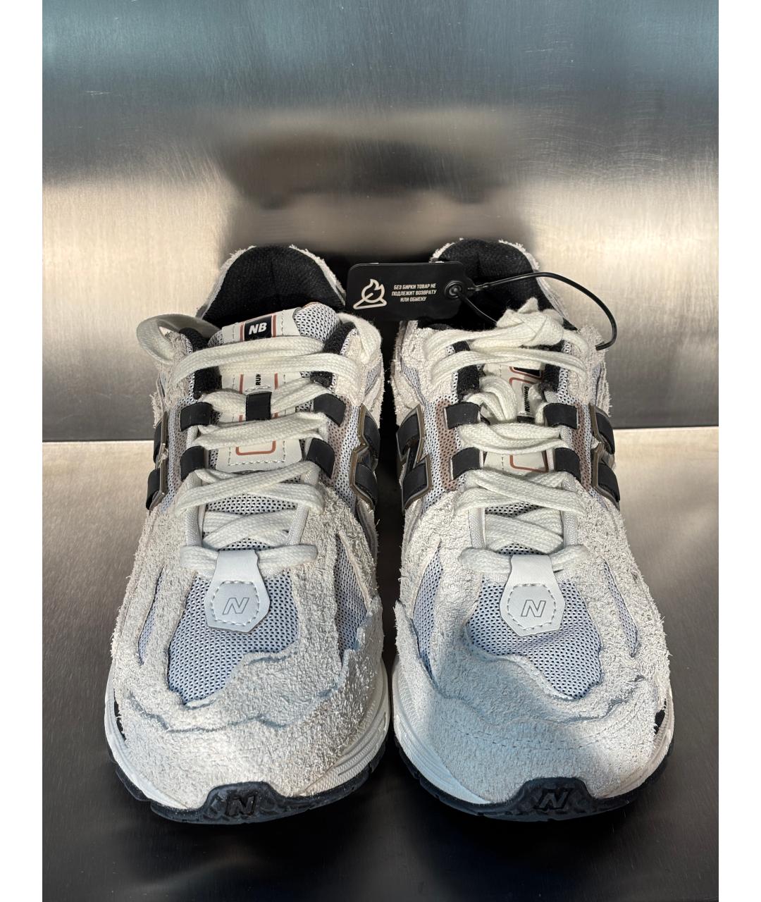 NEW BALANCE Бежевые замшевые низкие кроссовки / кеды, фото 9