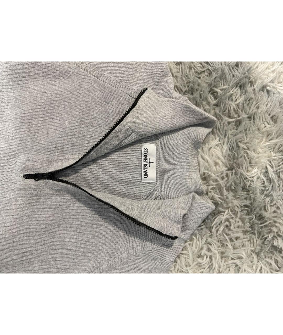 STONE ISLAND Серый хлопковый джемпер / свитер, фото 5