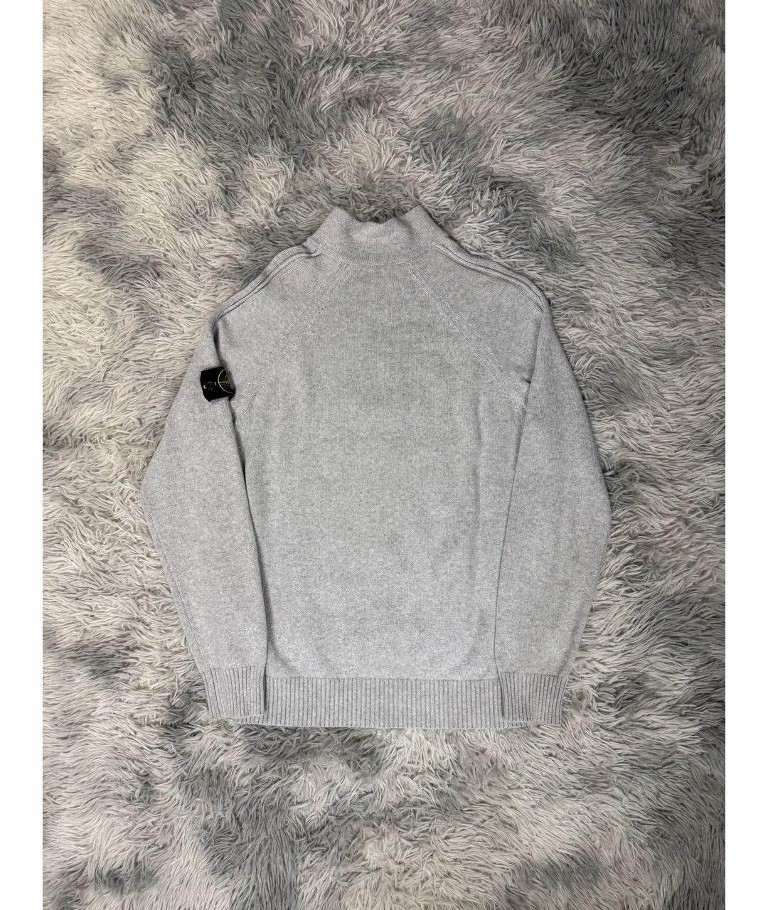 STONE ISLAND Серый хлопковый джемпер / свитер, фото 2