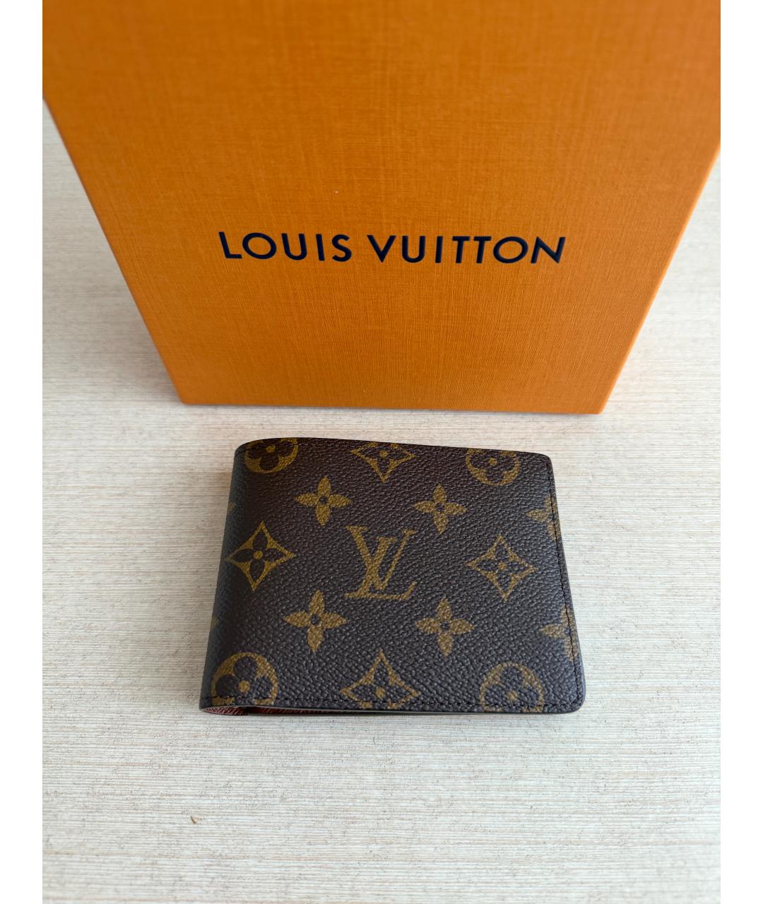 LOUIS VUITTON Коричневый кошелек, фото 5