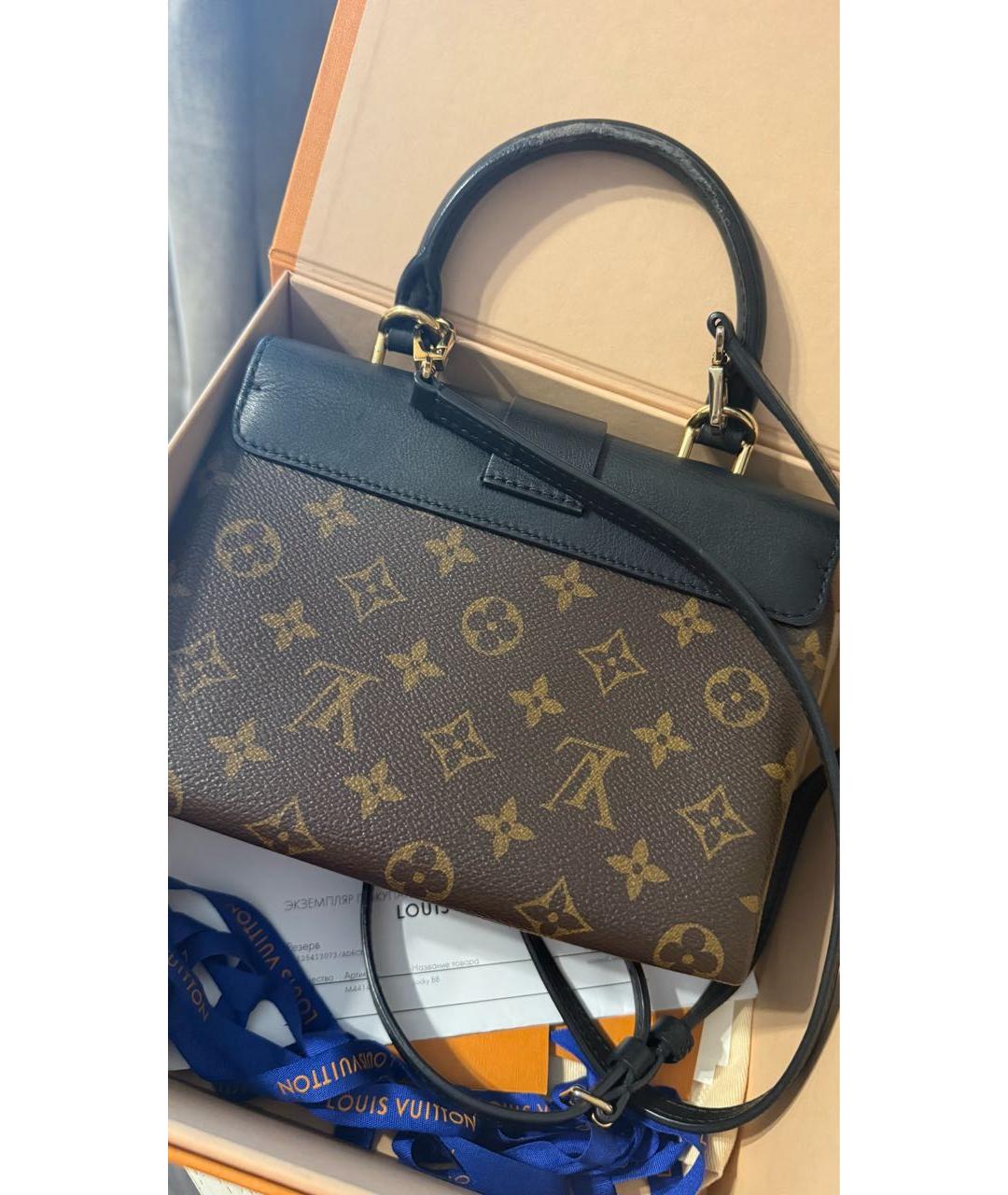 LOUIS VUITTON Черная сумка с короткими ручками, фото 3