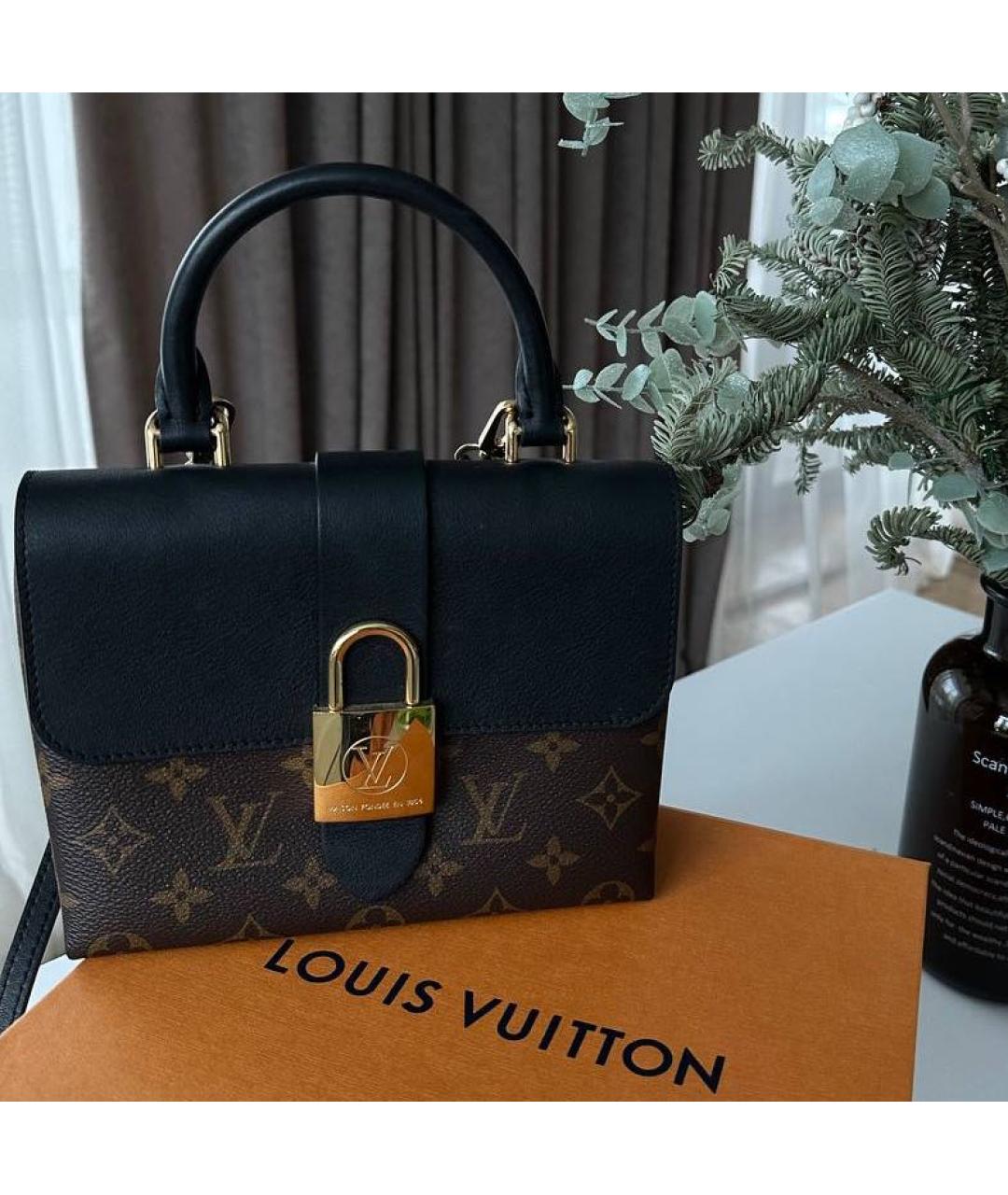 LOUIS VUITTON Черная сумка с короткими ручками, фото 5