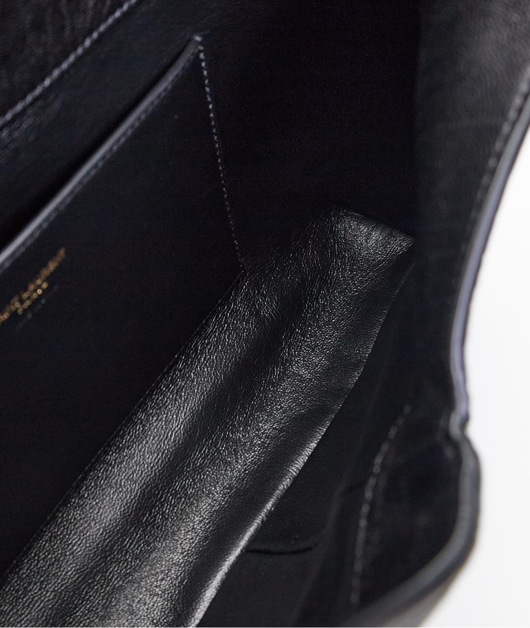 SAINT LAURENT Черная кожаная сумка через плечо, фото 6