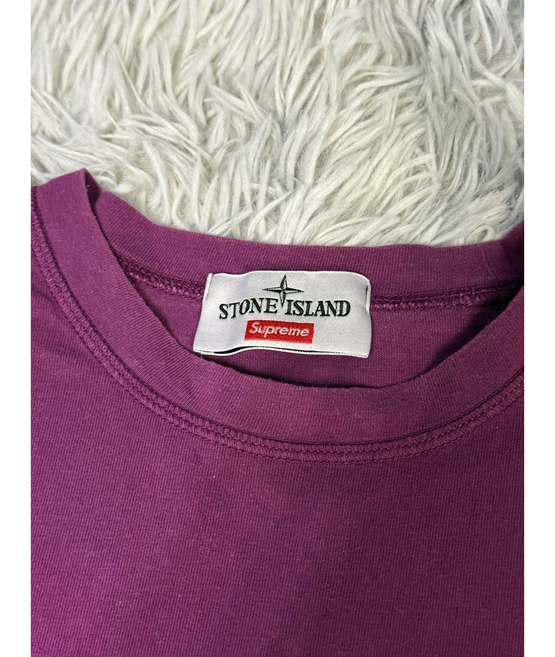 STONE ISLAND Фиолетовая хлопковая футболка, фото 6