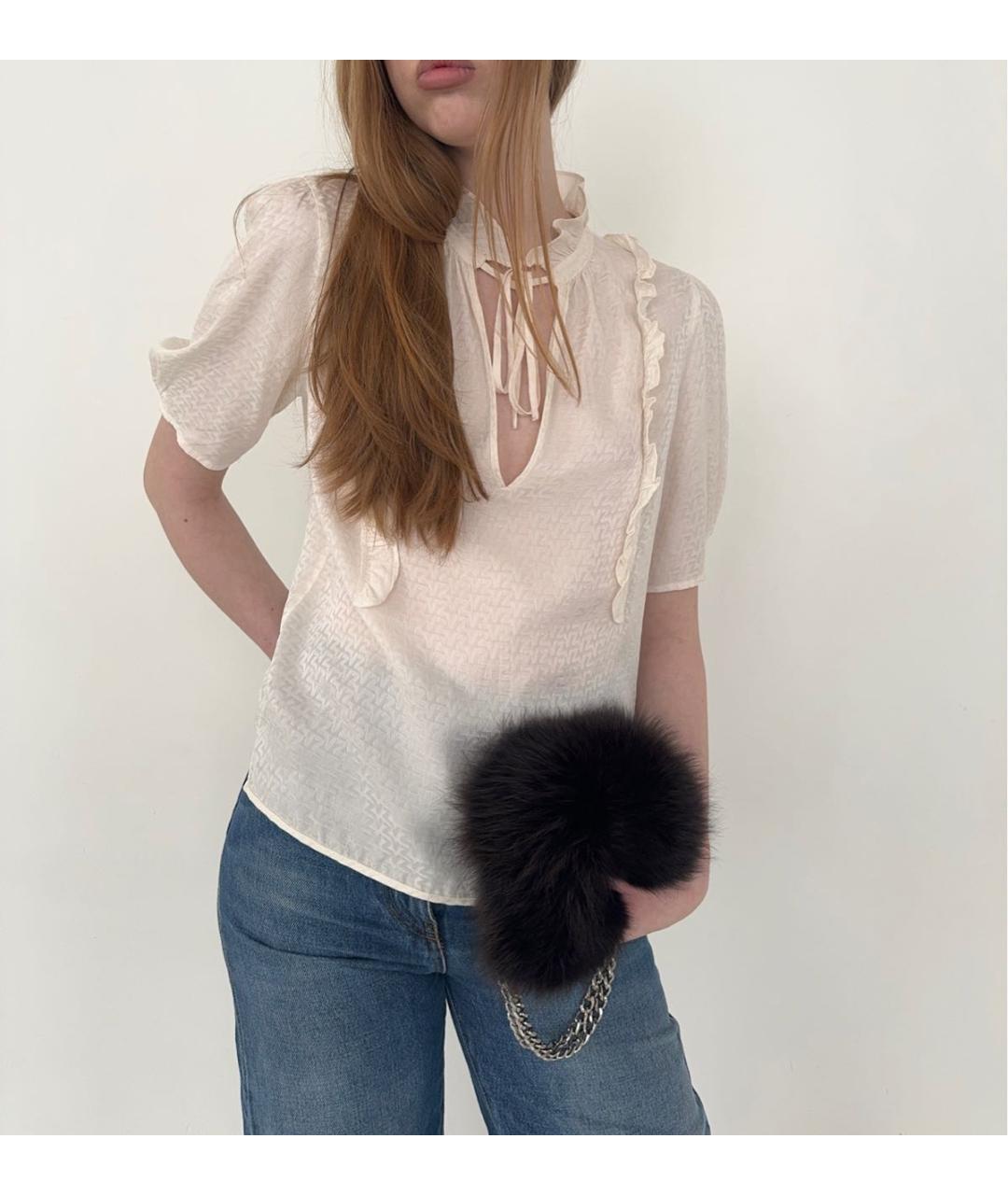 ZADIG & VOLTAIRE Белая шелковая блузы, фото 5