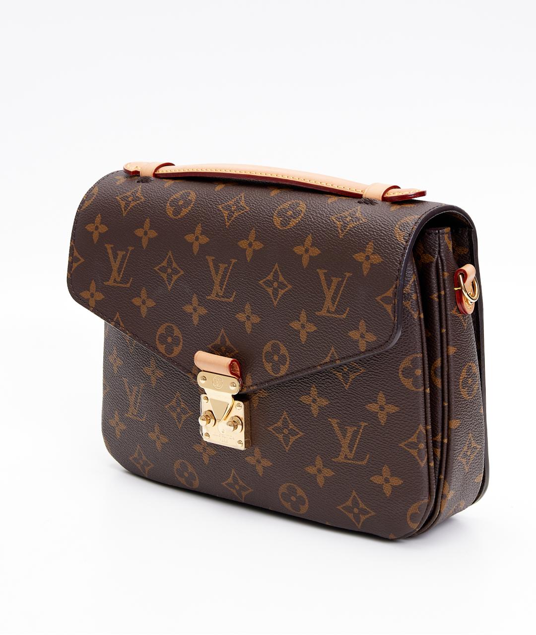 LOUIS VUITTON Коричневая кожаная сумка через плечо, фото 2