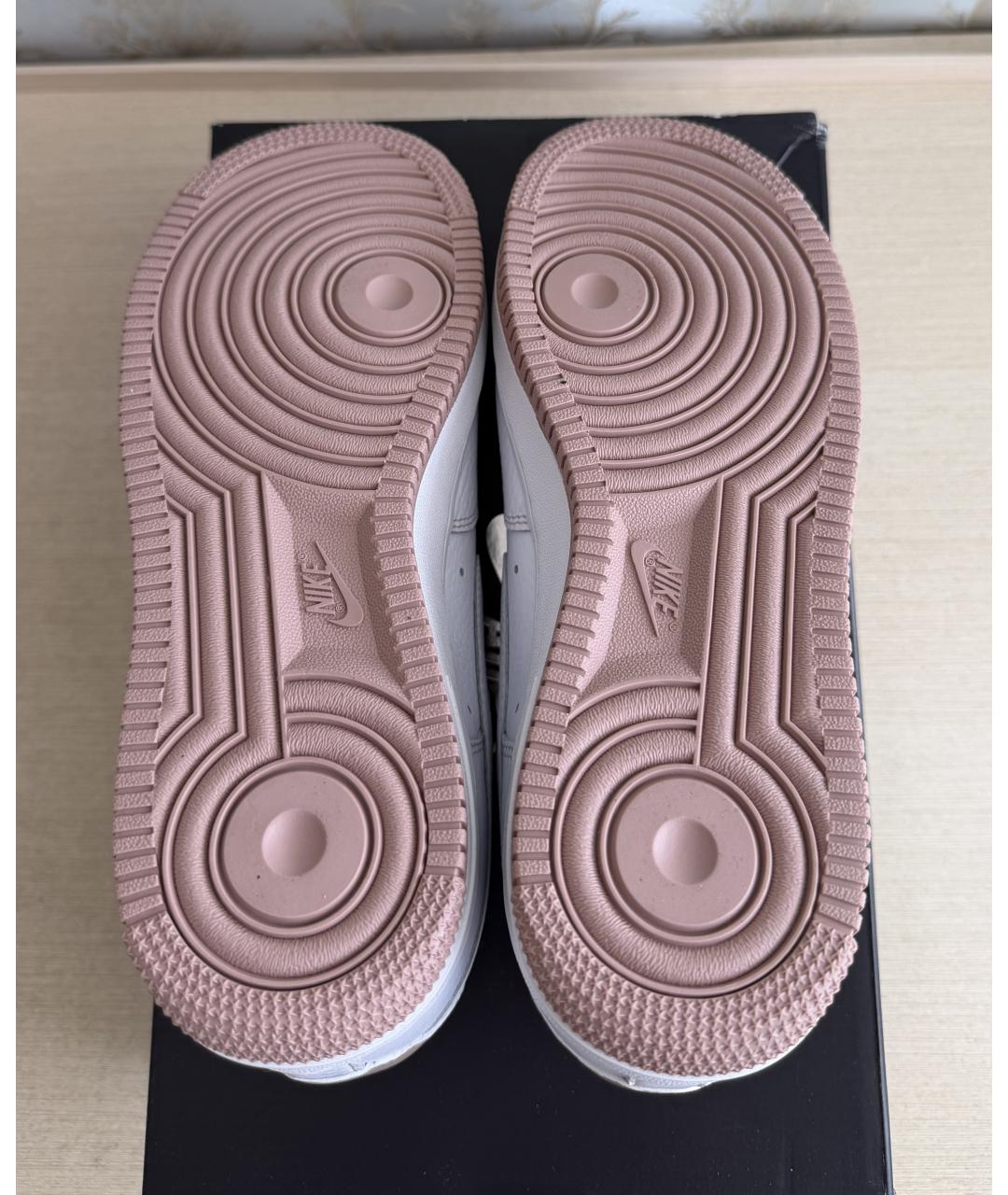 NIKE Белые кожаные кроссовки, фото 4