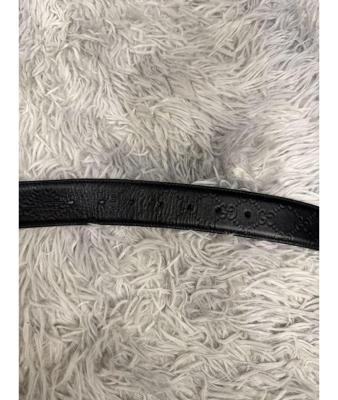 GUCCI Черный кожаный ремень, фото 4