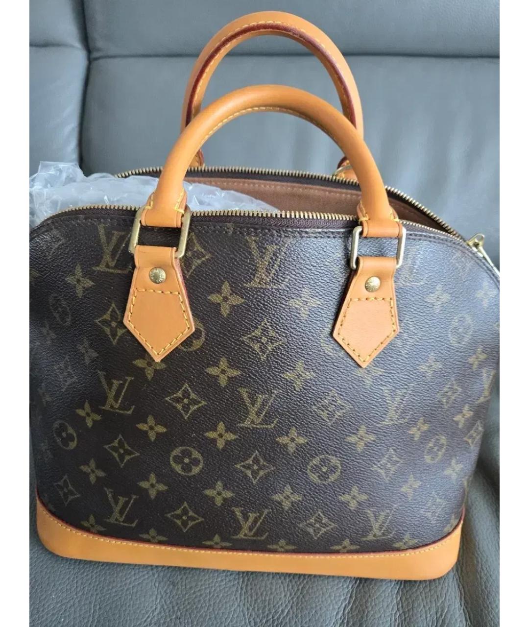 LOUIS VUITTON Коричневая сумка с короткими ручками, фото 2