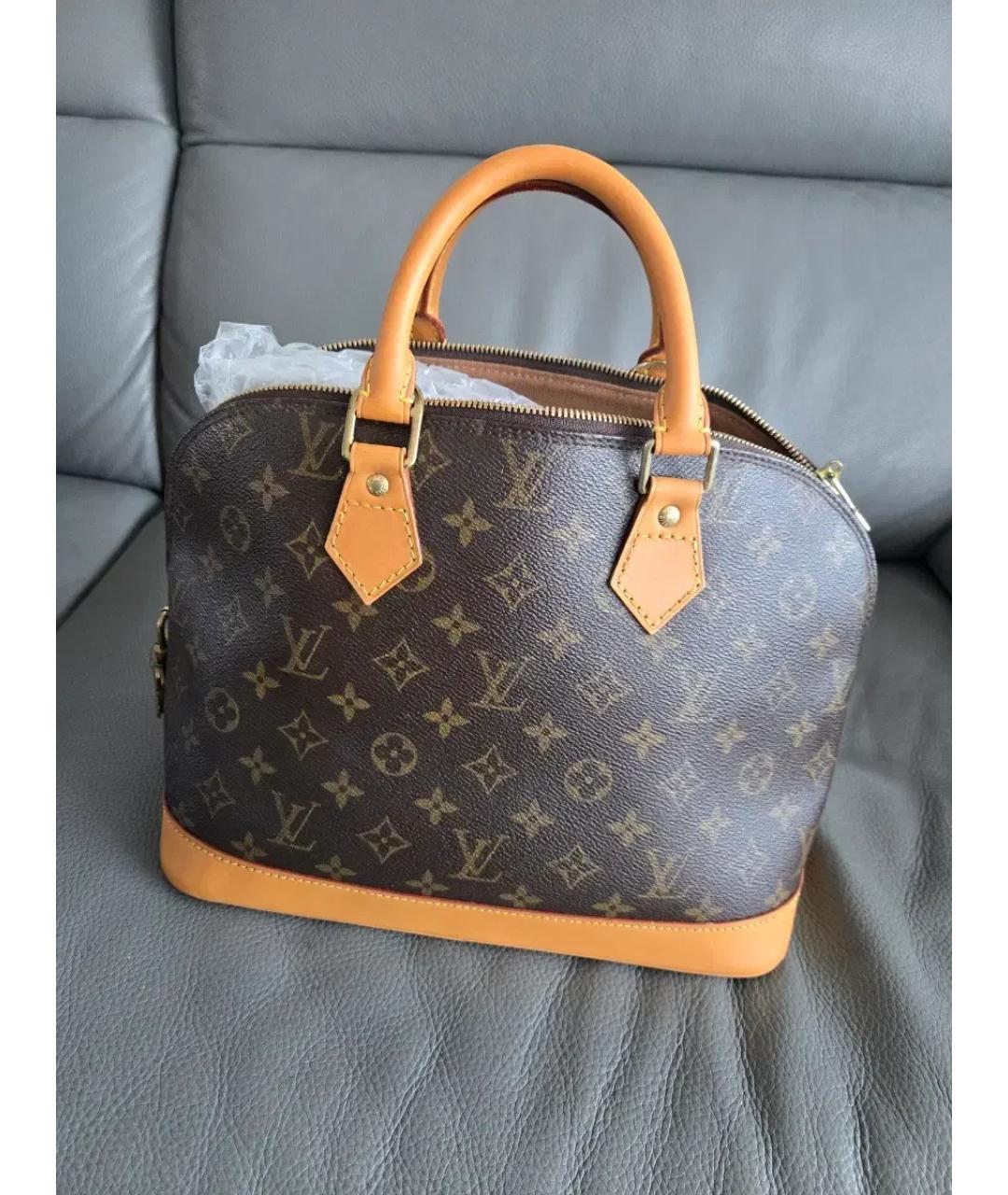 LOUIS VUITTON Коричневая сумка с короткими ручками, фото 4