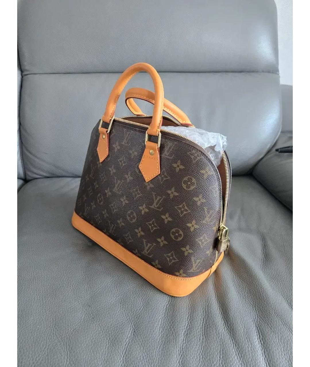 LOUIS VUITTON Коричневая сумка с короткими ручками, фото 3