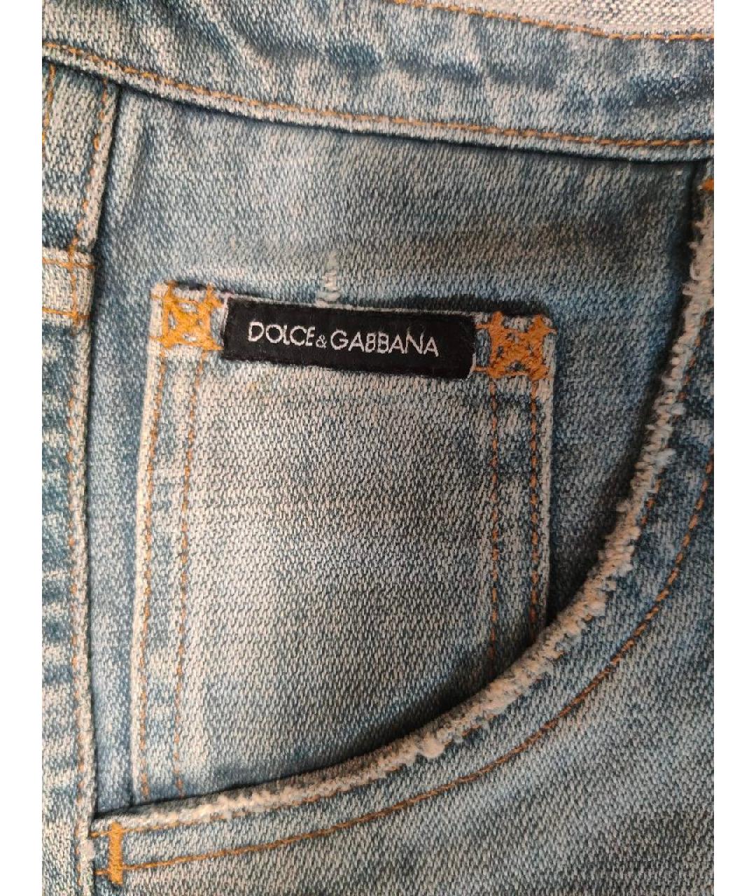 DOLCE&GABBANA Синие джинсы клеш, фото 4