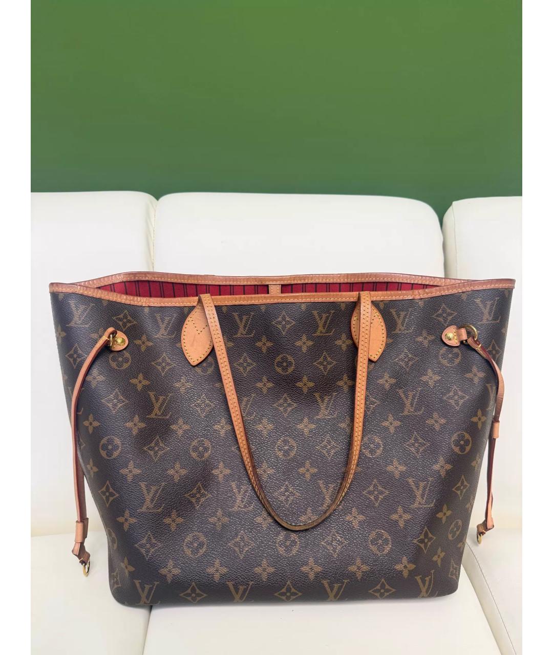LOUIS VUITTON Коричневая сумка тоут, фото 9