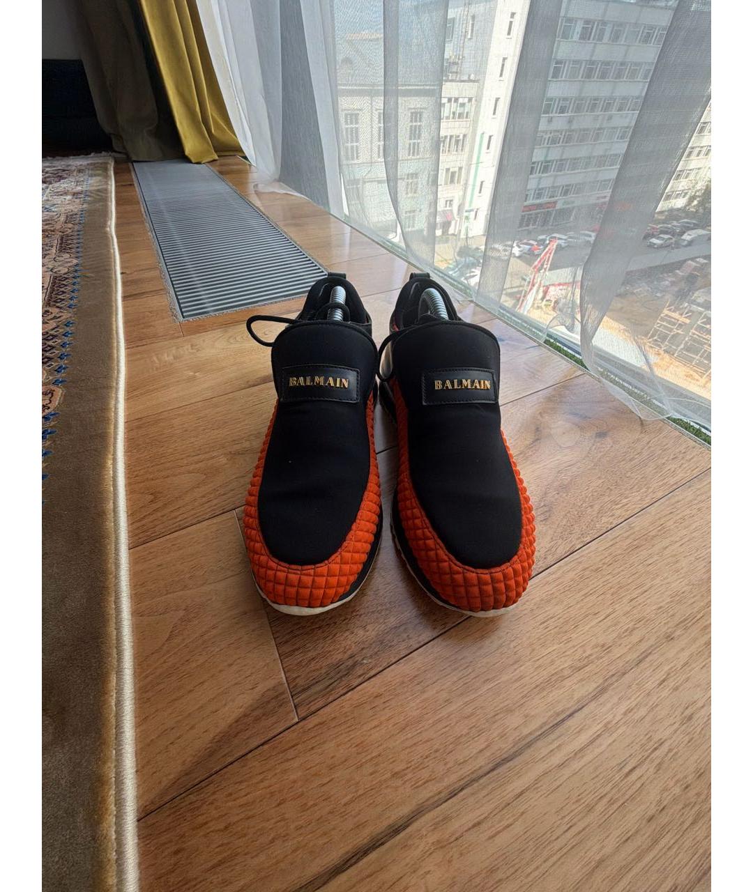 BALMAIN Черные текстильные кроссовки, фото 2