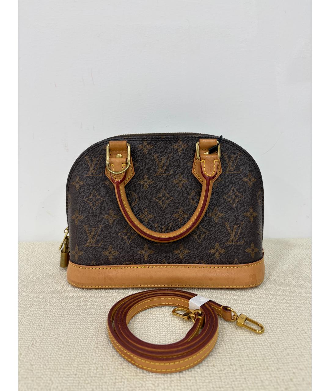 LOUIS VUITTON Коричневая сумка с короткими ручками, фото 2