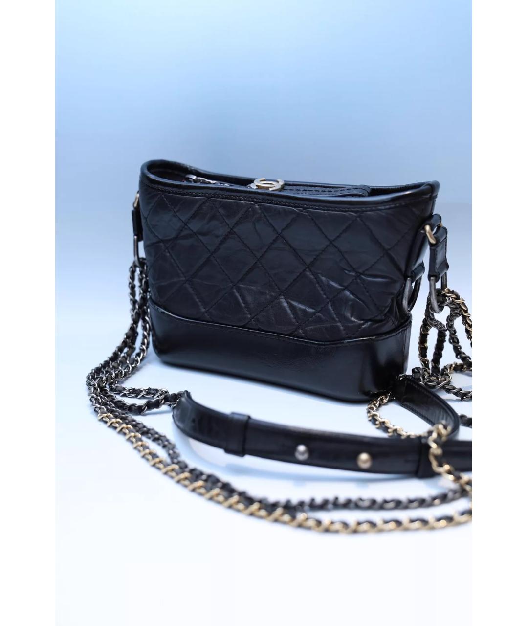 CHANEL Черная кожаная сумка через плечо, фото 4