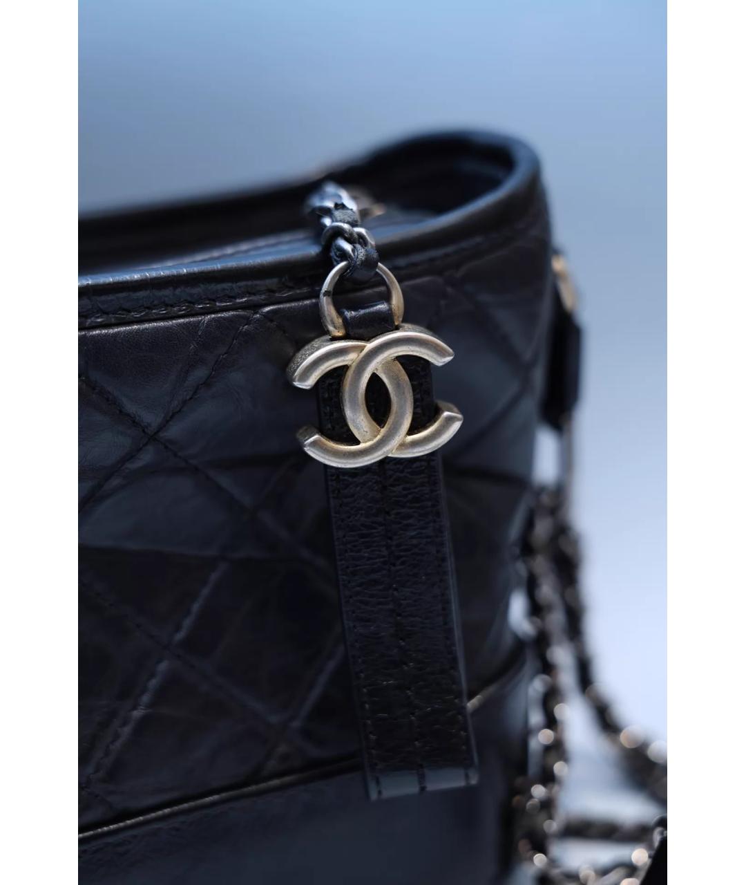 CHANEL Черная кожаная сумка через плечо, фото 6