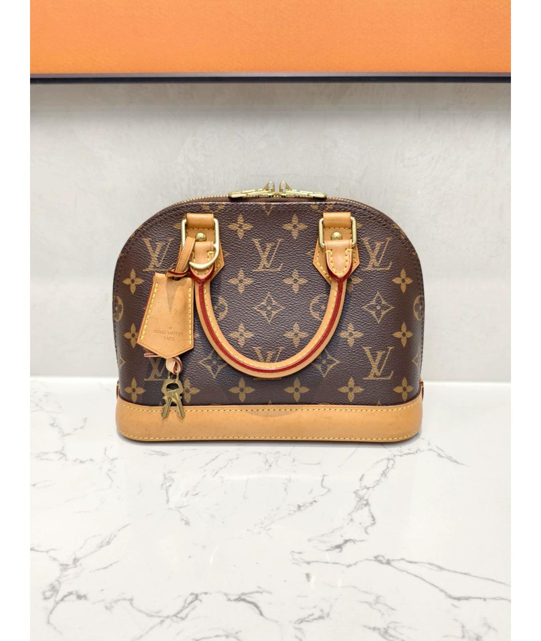 LOUIS VUITTON Коричневая сумка с короткими ручками, фото 10