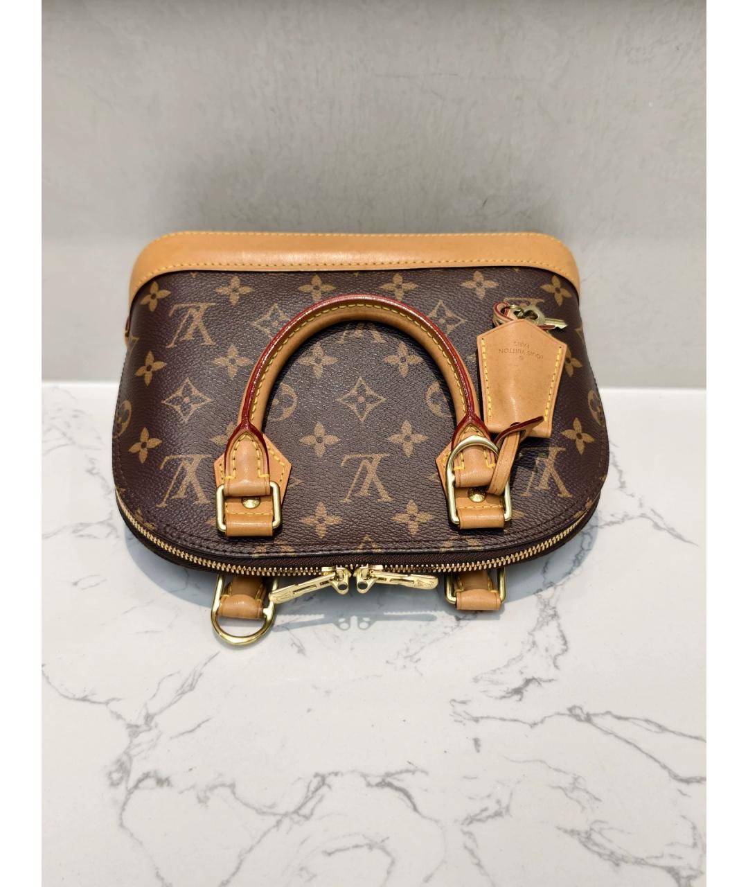 LOUIS VUITTON Коричневая сумка с короткими ручками, фото 7