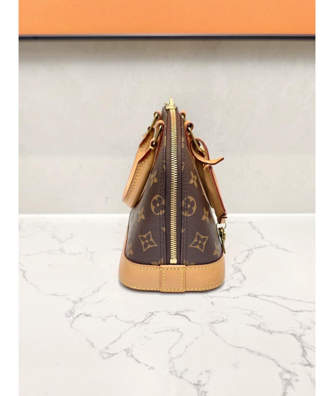 LOUIS VUITTON Коричневая сумка с короткими ручками, фото 5