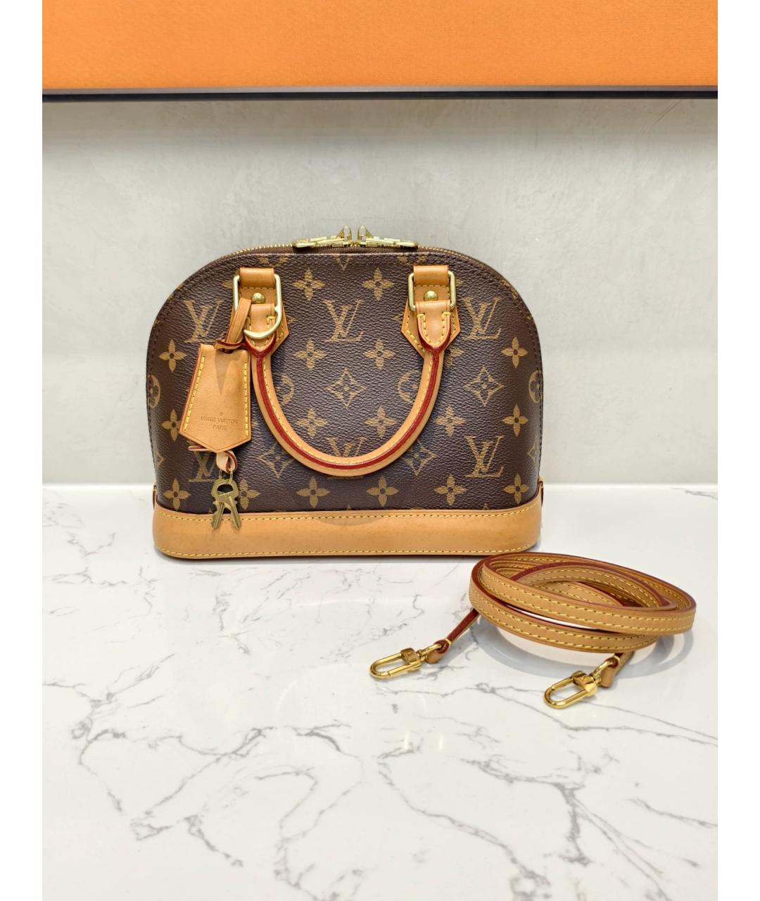 LOUIS VUITTON Коричневая сумка с короткими ручками, фото 2