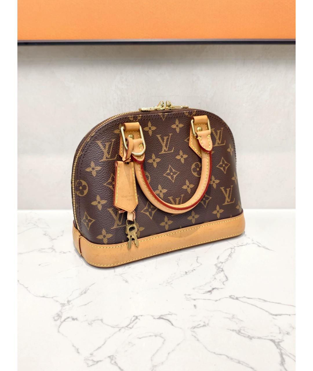LOUIS VUITTON Коричневая сумка с короткими ручками, фото 6