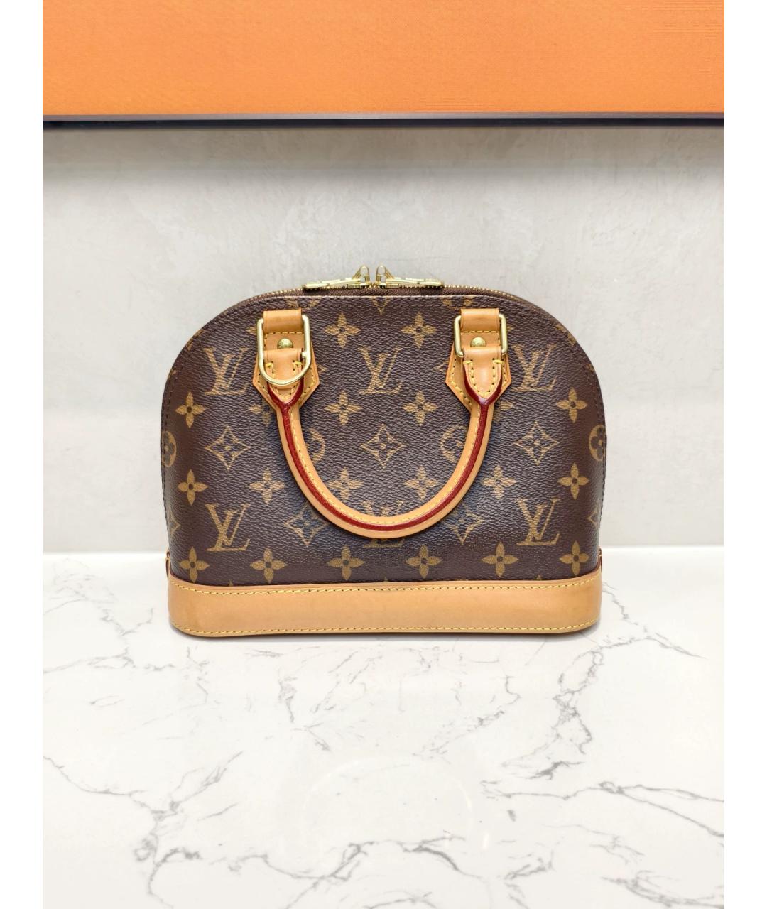 LOUIS VUITTON Коричневая сумка с короткими ручками, фото 4