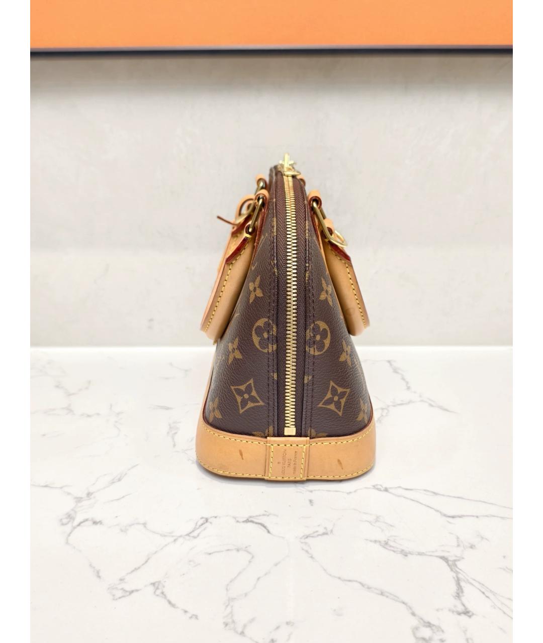LOUIS VUITTON Коричневая сумка с короткими ручками, фото 3